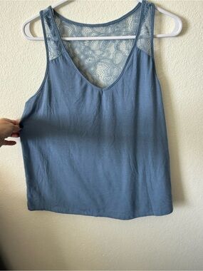Flora Nikrooz Blue Lace-Back V-Neck Camisole